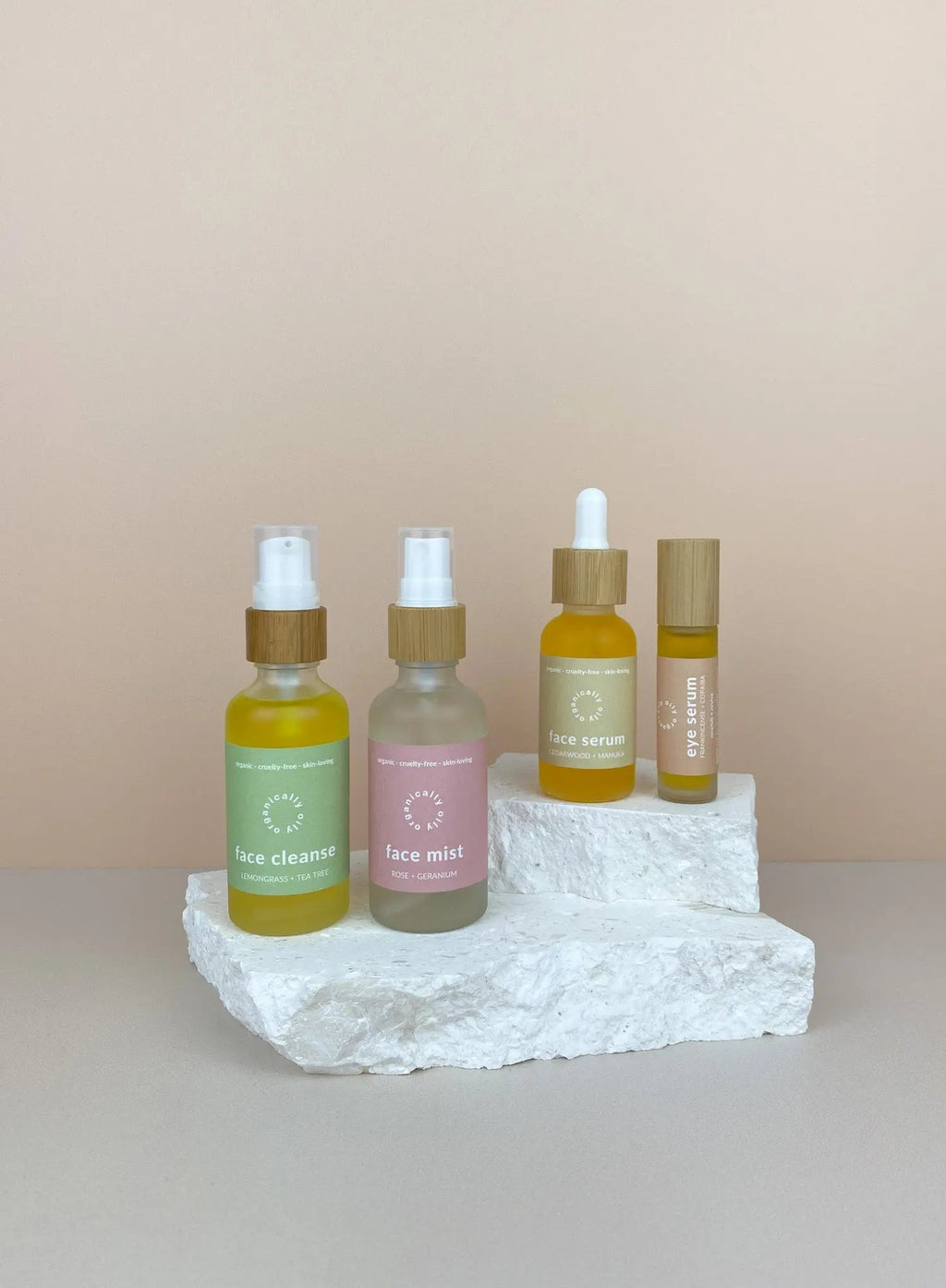 Organic Face Ritual Bundle | Cleanser, Mist, Serum & Eye Serum