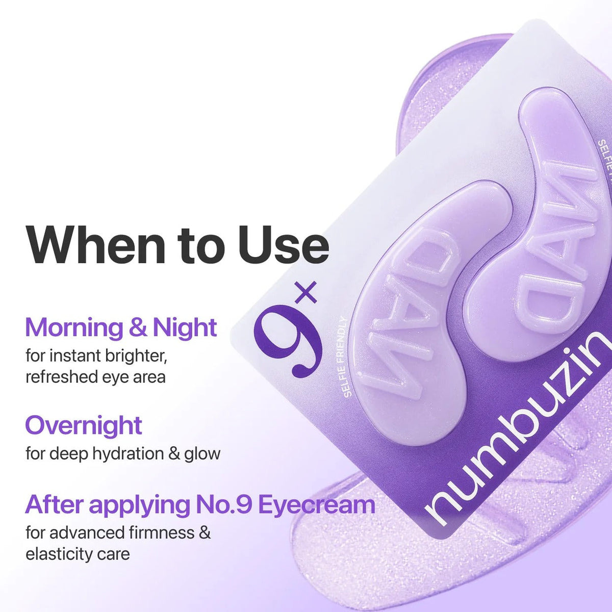 Hydrogel Under-Eye Patches | Numbuzin No.9 | 5 Pairs